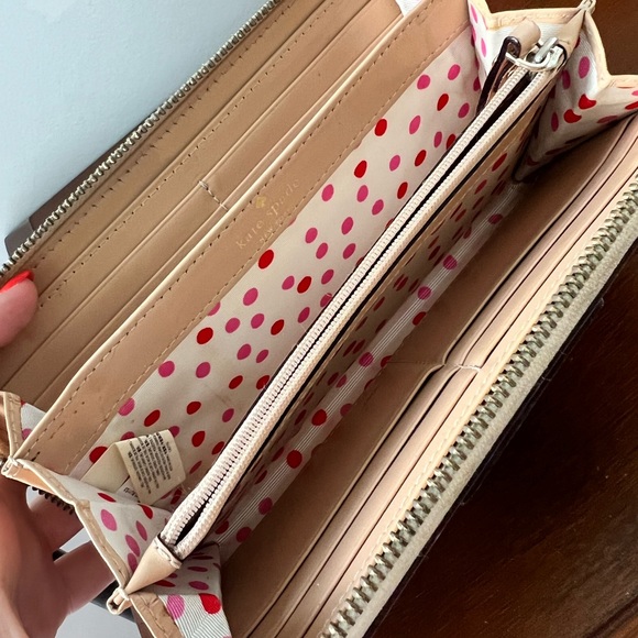 Kate spade large continental wallet pebbled leather - Picture 3 of 5